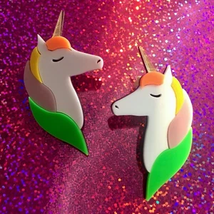 Unicorn Earrings - Picture 1 of 2