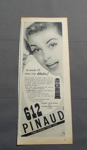 PUB PUBLICITE ANCIENNE ADVERT CLIPPING 040617 / FARD CREME POUR CILS 612 PINAUD - Picture 1 of 1