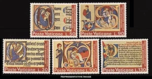 Vatican #Mi605-Mi609 MNH 1972 Book Gospel Bible Apocalypse [521-525] - Picture 1 of 1