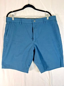 JOHNNIE-O 'Calcutta' Mens PREP-FORMANCE Shorts Blue Stretch Golf Chino - Size 36 - Picture 1 of 11
