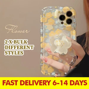 Bulk Any two cases For iPhone 14 13 12 Pro Case Flower Patterned Floral Apple - Picture 1 of 10