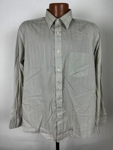 Vintage 80s Damon Shirt Men XL Slim Long Sleeve Button Up Jacquard Striped USA - Picture 1 of 18