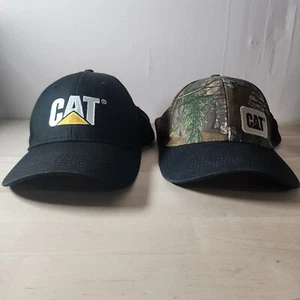 2 Caterpillar Equipment Camo Snapback Trucker Mesh Camouflage Hunting Cap Hat - Picture 1 of 9