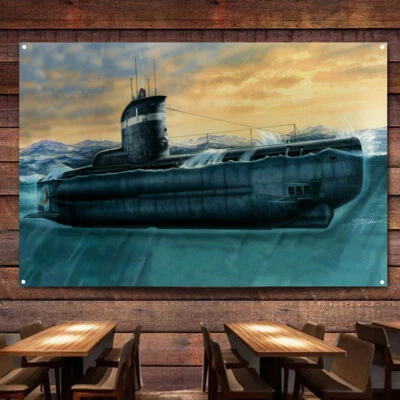 German submarine XXIII Posters & Prints Wall Charts Military Art Flag Home Decor - Image 1 of 4