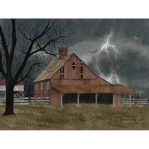 Billy Jacobs Dark and Stormy Night Farm Art Print 24 x 18 - Picture 1 of 1