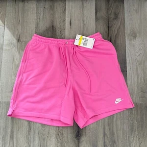 Nike Men's French Terry Flow Shorts Summer Gym Sports Pink (Small) Brand New - Picture 1 of 13