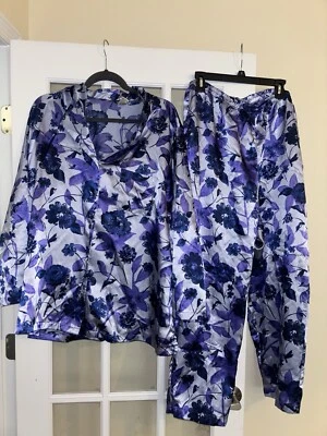 Conjunto de pijama mujer dentro de dos piezas floral morado manga larga 2XL cómodo  Foto 1 de 4
