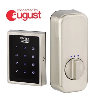 Emtek Pantalla Táctil Inteligente Deadbolt Conectado Por Agosto EMP1101-US26, Cromo Foto 1 de 4