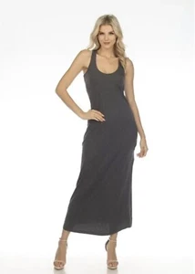 NWOT Calme Johnny Was Racerback Knit Maxi Dress Gray Small S $128 - Picture 1 of 2