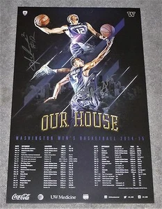 PÓSTER CALENDARIO UW HUSKIES FIRMADO 2014-15 ANDREW ANDREWS & NIGEL WILLIAMS-GOSS - Imagen 1 de 1