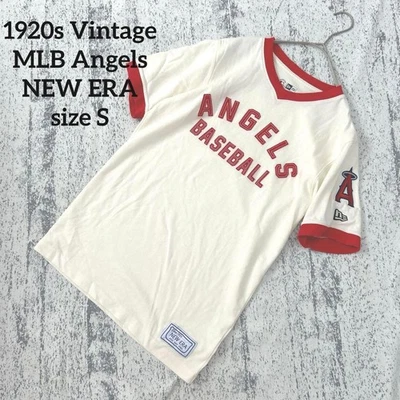 1920s MLB Los Angeles Angels T-Shirt New Era Size S Ivory Red - Image 1 of 4
