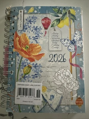 Daphne’s Diary Journal 2026 Daily Monhtly Agenda with Creative Designs