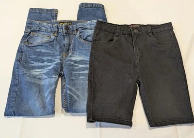 Lote de 2 niñas Lee Skinny Adj. Pantalones de cintura y bermudas Dream Star talla 12 Foto 1 de 4
