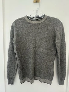 Vtg JAEGER London Ladies Gray Stripped Cashmere Wool Sweater Sz XS - Picture 1 of 8