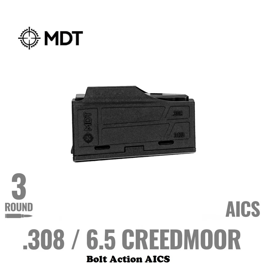 MDT SA .308 Cal Flush Mount 3rd Polymer Magazine (105089-BLK)