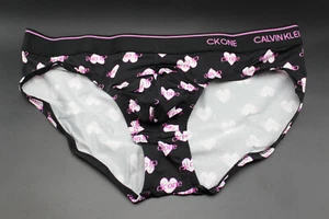 Calvin Klein CK One men black pink heart microfiber hip brief underwear size S - Picture 1 of 10