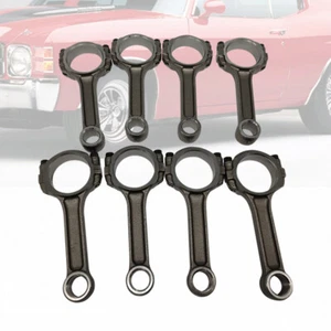 Varillas de conexión de acero I-Beam 5140 8 piezas pasador de prensa de 5,7" apto para bloque pequeño Chevy 350 - Imagen 1 de 5