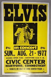 ELVIS PRESLEY Concert Poster Vintage August 21 1977 - 14"x22" - Picture 1 of 8