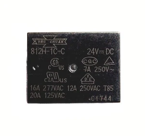 50pc Relay 812H-1C-C SPDT (1C) 12A125V Coil= 24V PCB pins UL CSA TUV Song Chuan - Picture 1 of 7