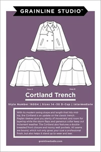 Cortland Trench Sewing Pattern by Grainline Studio - Sizes 14-30 - Intermediate - Picture 1 of 2