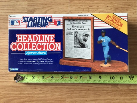 1991 Starting Lineup Bo Jackson Headline Collection KC Royals SLU Kenner MLB VTG Cover