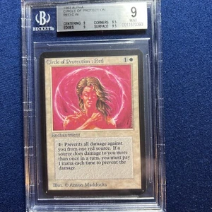 MTG Alpha C W Circle of Protection: Red BGS 9 Quad++ Mint (9.5 corners/surf)1993 - Picture 1 of 2