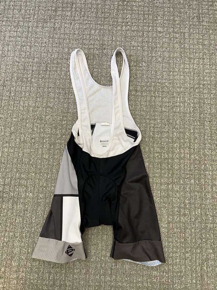 PANACHE 骑行围兜男式黑色/白色 S 码 — 第 1/4 张图片