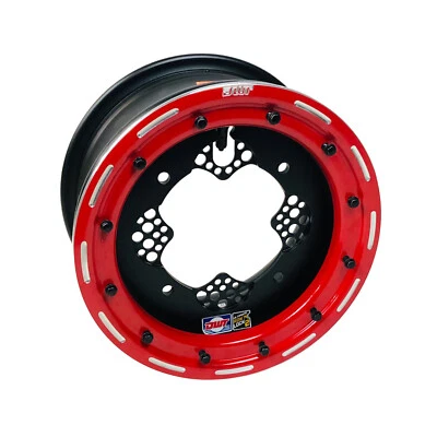 DWT ROK'N LOK 2 Front Red Beadlock Rim Wheel 10" 10x5 4+1 4/156 YFZ 450 450R - Image 1 of 3
