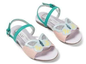 Girls Stella McCartney Purple Multi-Color Butterfly Glitter Sandals EU 34 US 2.5 - Picture 1 of 7
