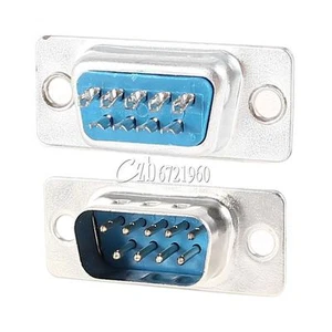 10PCS RS232 Serial Port 9 Pin DB9 Connector Male Solder Soldering Plug - Picture 1 of 4