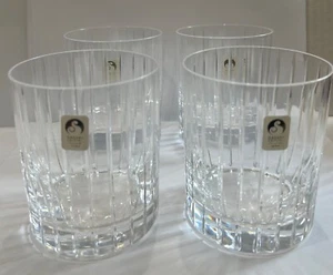 SASAKI ELLESSEE DOBLE PLOMO CRISTAL JUEGO DE 4 VASOS 4” DE ALTO - Imagen 1 de 4