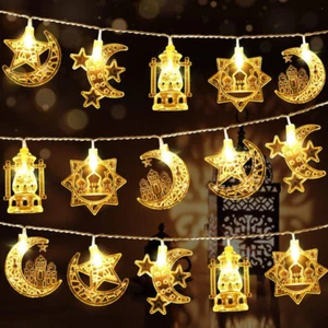 Moon Star Curtain Lights 140 LED String Fairy Lights for Home Christmas Decor - Picture 1 of 11