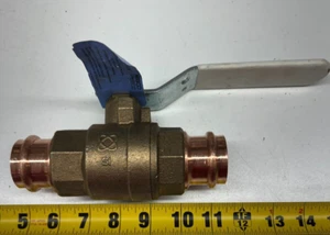1-1/4" Nibco HydraPure Female Press End Ball Valve Full Port NF840XB PC585-80-LF - Picture 1 of 3