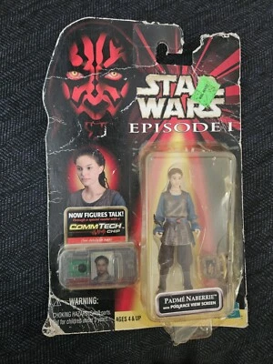 Figura de acción Hasbro Star Wars EP1 TMP Padme Naberrie Amidala Podrace sin usar, en caja 1999 Foto 1 de 2