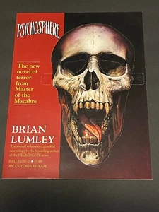 BRIAN LUMLEY - A NEW TERROR NOVEL PSYCHOSPHERE PUNCH OUT MASK - TOR BOOKS - Picture 1 of 6