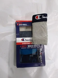 Champion Boys' Everyday Comfort Cotton Stretch Boxer Briefs 4 P Xl Open Box - Picture 1 of 2