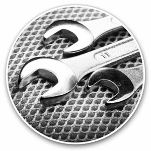2 x Vinyl Stickers 20cm - Iron Spanners Tool Mechanic Cool Gift #21723 - Afbeelding 1 van 9