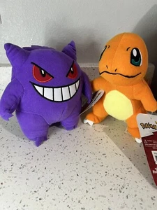 Official Licensed Pokemon Gengar Charmander Plush Stuffed - Boys girls GF NWT - Picture 1 of 3