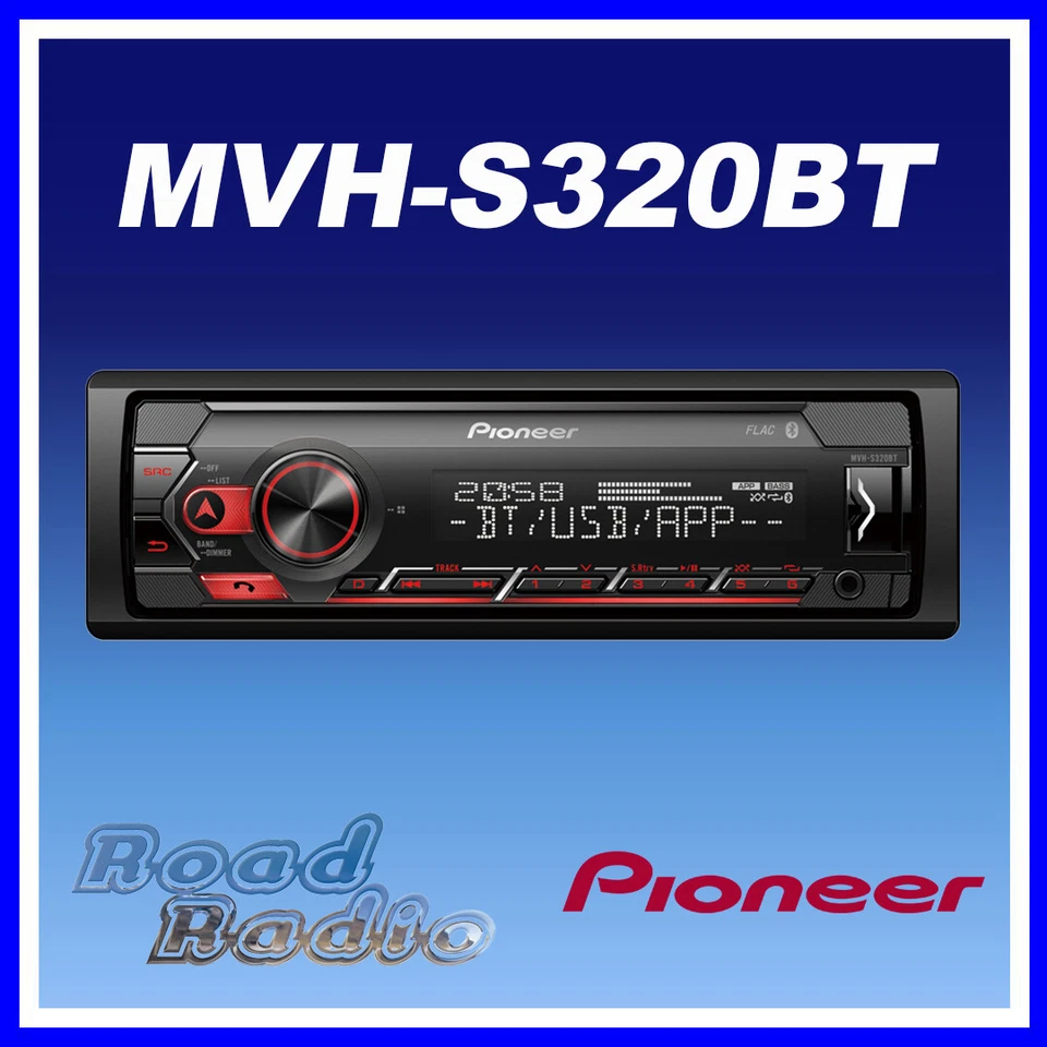 Pioneer MVH-S320BT Bluetooth Mechless MP3 Digital Car Stereo with RDS Tuner  - Image 1 of 1
