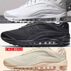 Neu Damen Nike Air Max Deluxe Pure Platinum schwarz orange Größe 4 5 6 UK - Bild 1 von 9