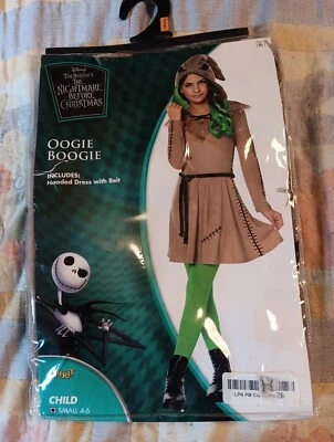 Adult Oogie Boogie The Nightmare Before Christmas Costume  Child Small 4-6 Spirt - Image 1 of 2