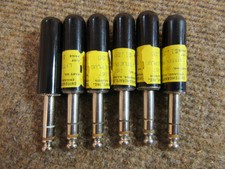 Lot of 6) NOS Switchcraft 1/4" Stereo Mic Plugs 