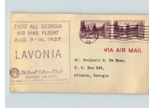 Early AIRMAIL, First All Georgia AIRMAIL Flight, LAVONIA, Eastern Air Lines, 193 - Picture 1 of 1