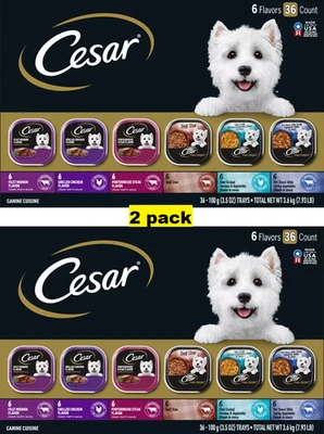 Cesar Home Delights & Classic Loaf in Sauce Variety Pack Wet Dog Food,72x3.5oz