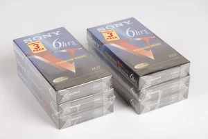 2x SONY 3 Pack VHS Tapes New Sealed  Premium Grade 6 Hrs T-120 Premium Grade - Picture 1 of 6