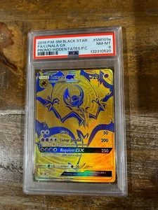 Pokemon 2019 SM Promo Hidden Fates Prem Coll FA LUNALA GX SM103a PSA 8 RARE 2 - Picture 1 of 2
