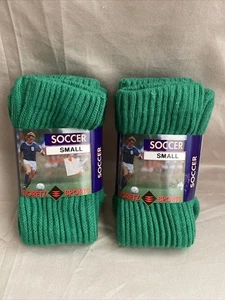 2 (Two) Pair PowerSox Moretz Soccer Socks Kelly Green Size Small NWT - Picture 1 of 3