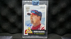 1/1 2018 Topps Archives Mark MCGWIRE Auto 2002 Topps Heritage 36 - Picture 1 of 6