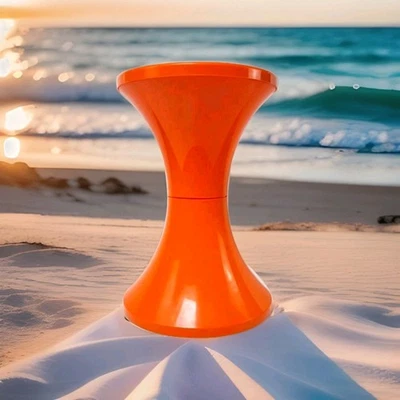 Vintage Style Plastic Stool – Hourglass Shape – Modern Accent Furniture - Bild 1 von 3