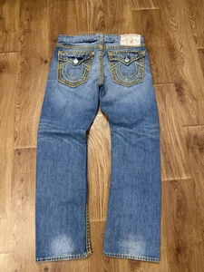 True Religion Jeans Ricky Super QT Thick Stitch Mens Sz 36 - Picture 1 of 10